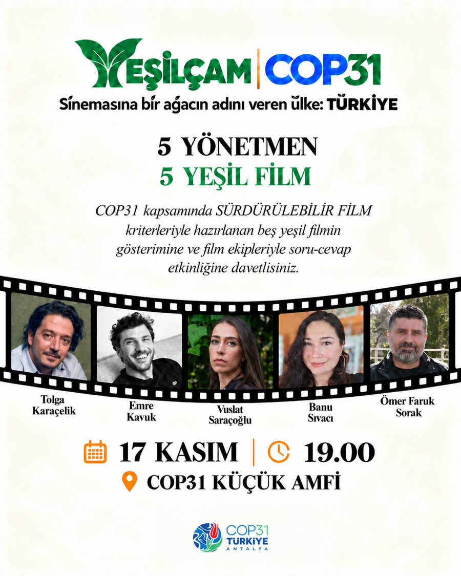 Yeşilçam COP31 etkinlik davetiyesi